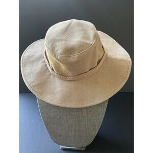 ASN The Harper Hat Boho Western Braided Floppy Tan Felt Casual Bohemian